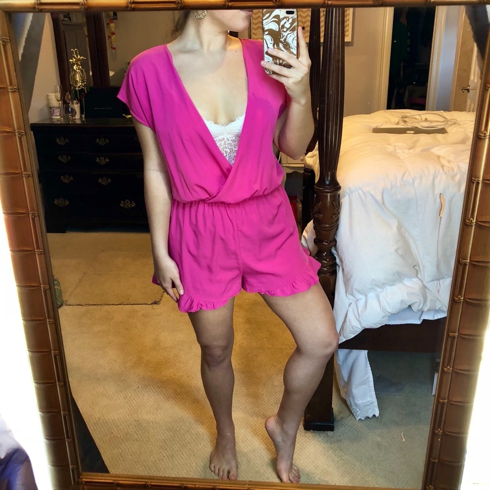 Yetts Los Angeles hot pink romper